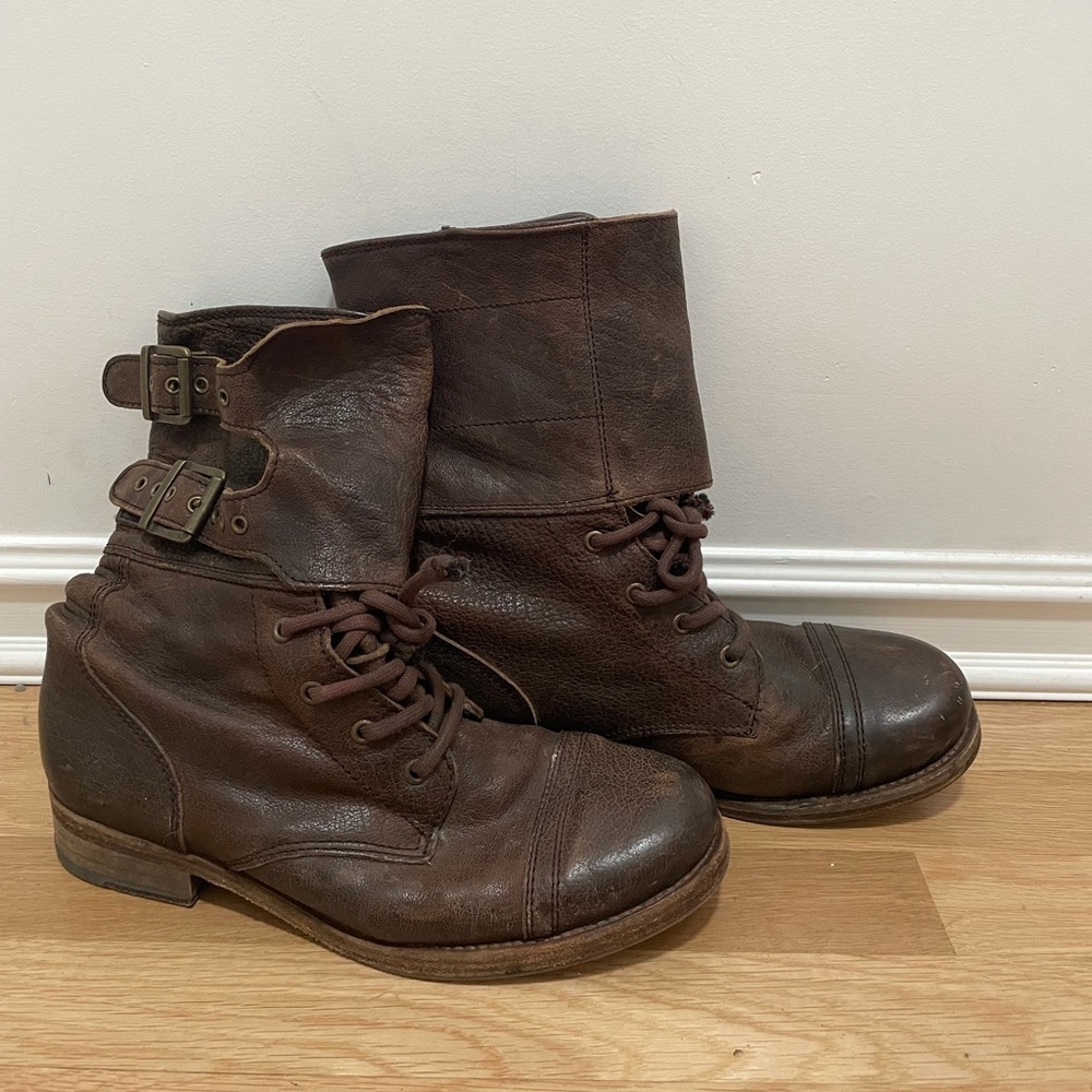 All Saints brown leather boots